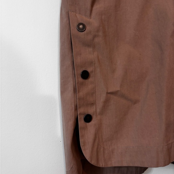 Indi & Cold LONG CAPE TRENCHCOAT in mocha - Picture 7 of 11